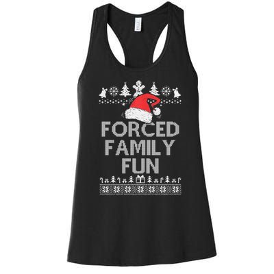 Forced Family Fun Sarcastic Christmas Women's Racerback Tank