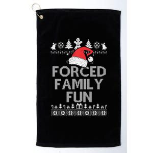 Forced Family Fun Sarcastic Christmas Platinum Collection Golf Towel