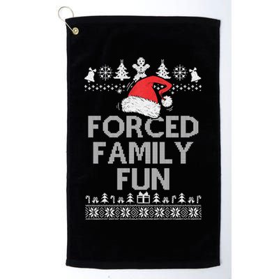 Forced Family Fun Sarcastic Christmas Golf Towel