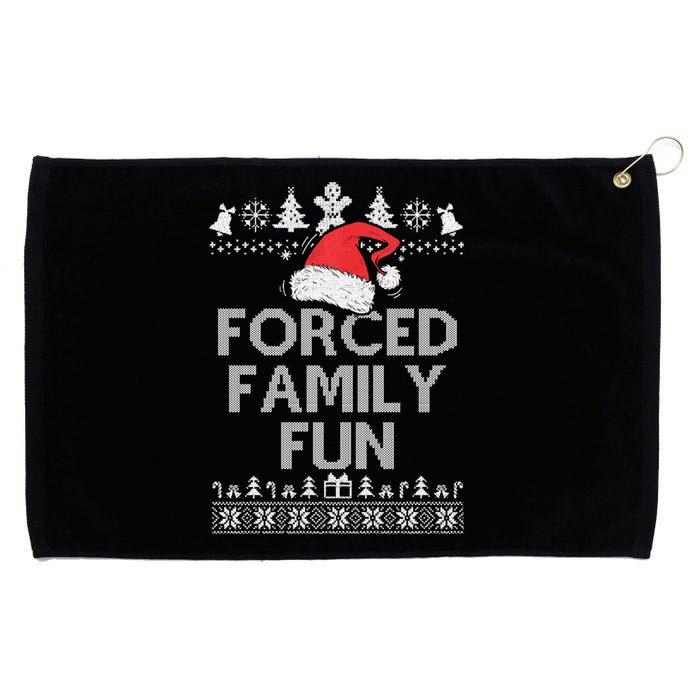 Forced Family Fun Sarcastic Christmas Grommeted Golf Towel