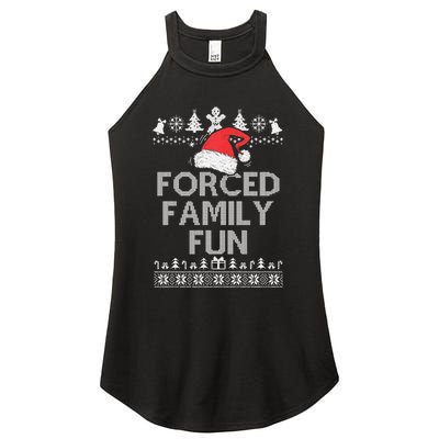 Forced Family Fun Sarcastic Christmas Women's Perfect Tri Rocker Tank