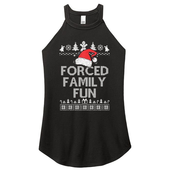 Forced Family Fun Sarcastic Christmas Women's Perfect Tri Rocker Tank