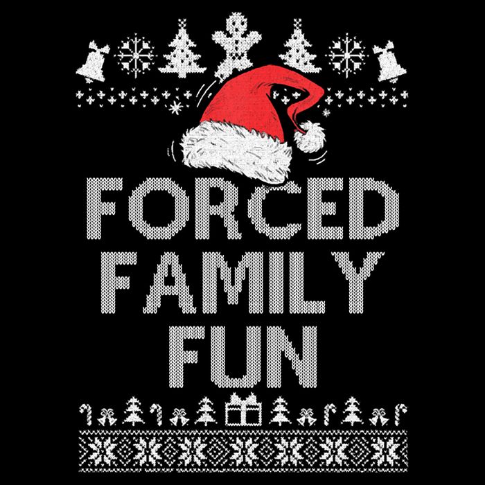 Forced Family Fun Sarcastic Christmas Zip Tote Bag