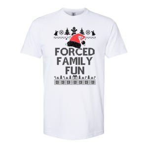 Forced Family Fun Sarcastic Christmas Softstyle CVC T-Shirt