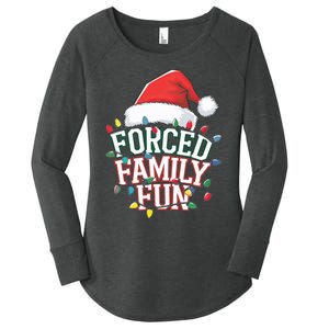 Forced Family Fun Christmas Women's Perfect Tri Tunic Long Sleeve Shirt