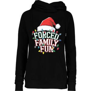 Forced Family Fun Christmas Womens Funnel Neck Pullover Hood