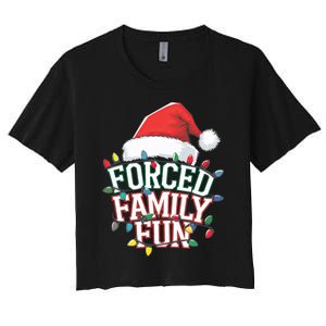 Forced Family Fun Christmas Women's Crop Top Tee