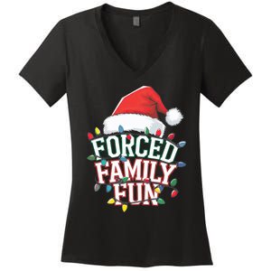 Forced Family Fun Christmas Women's V-Neck T-Shirt