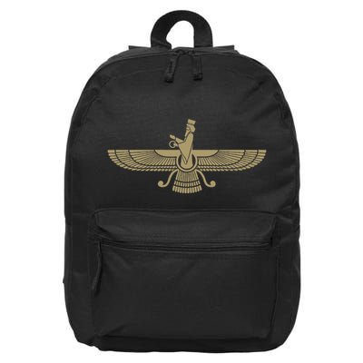 Farvahar Faravahar Farohar Iranian Persian Zoroastrianism 16 in Basic Backpack