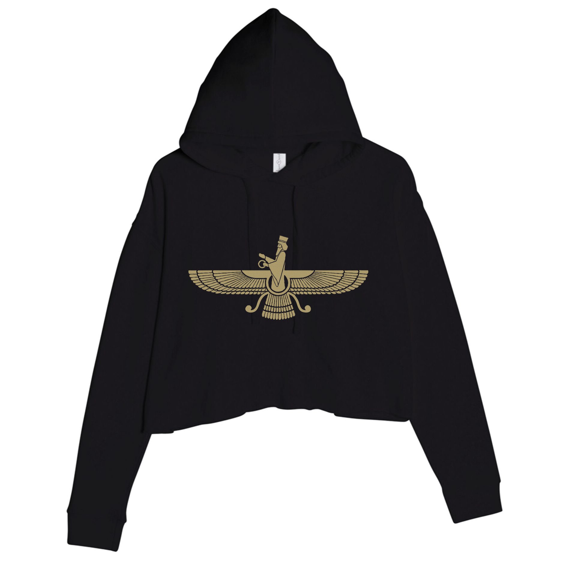 Farvahar Faravahar Farohar Iranian Persian Zoroastrianism Crop Fleece Hoodie