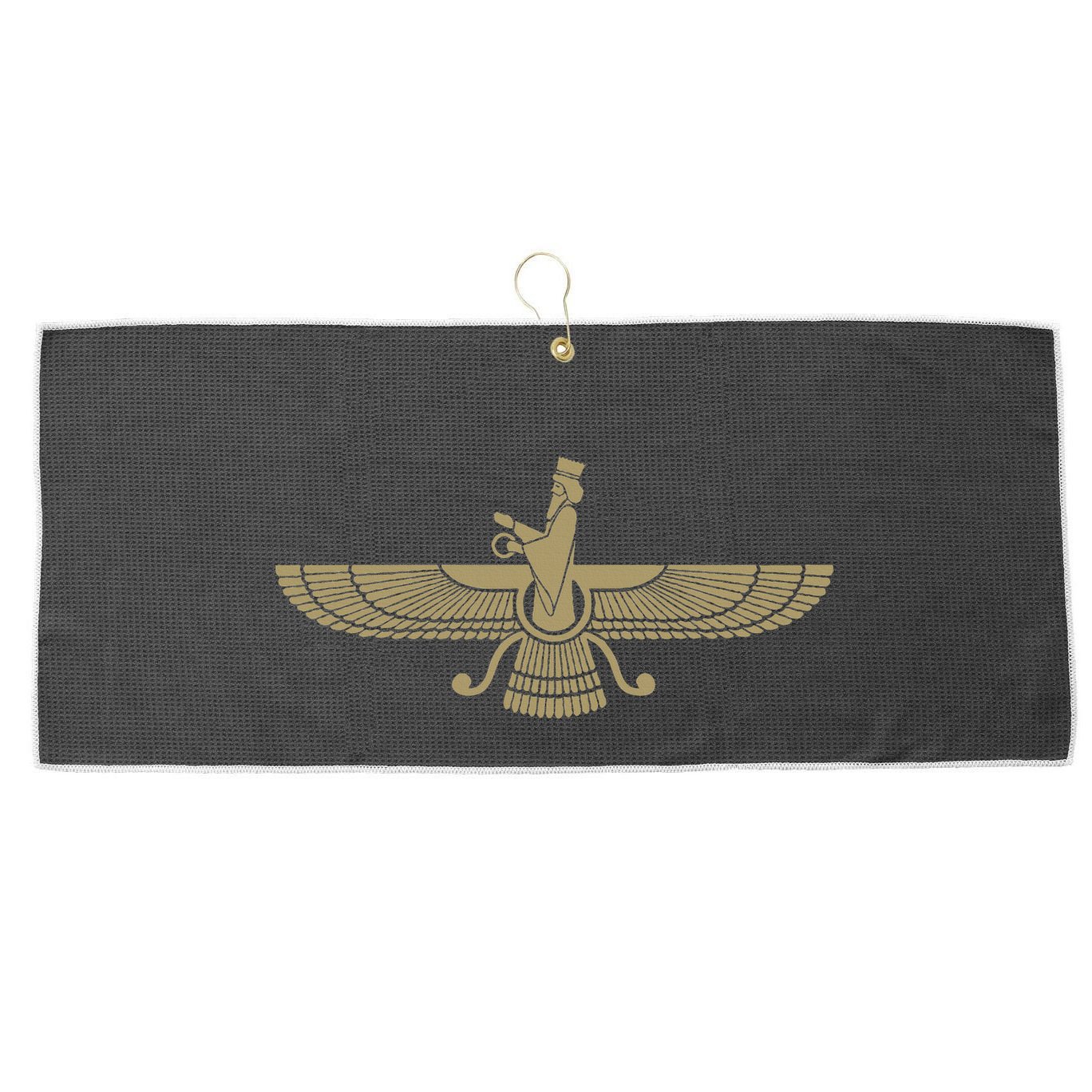 Farvahar Faravahar Farohar Iranian Persian Zoroastrianism Large Microfiber Waffle Golf Towel