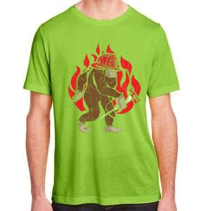 Firefighting Fire Firefighter Fire Rescue Bigfoot Gift Adult ChromaSoft Performance T-Shirt