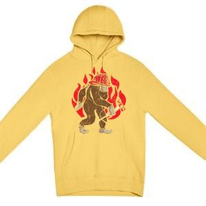 Firefighting Fire Firefighter Fire Rescue Bigfoot Gift Premium Pullover Hoodie