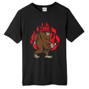 Firefighting Fire Firefighter Fire Rescue Bigfoot Gift Tall Fusion ChromaSoft Performance T-Shirt