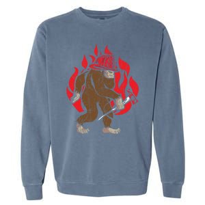 Firefighting Fire Firefighter Fire Rescue Bigfoot Gift Garment-Dyed Sweatshirt