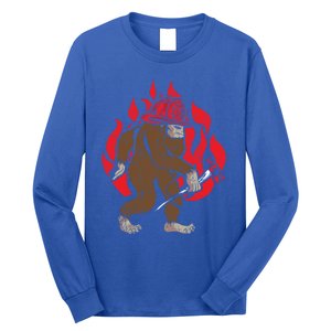 Firefighting Fire Firefighter Fire Rescue Bigfoot Gift Long Sleeve Shirt