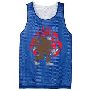 Firefighting Fire Firefighter Fire Rescue Bigfoot Gift Mesh Reversible Basketball Jersey Tank