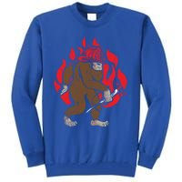 Firefighting Fire Firefighter Fire Rescue Bigfoot Gift Tall Sweatshirt