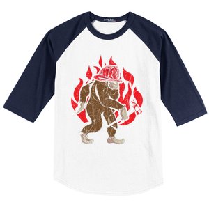 Firefighting Fire Firefighter Fire Rescue Bigfoot Gift Baseball Sleeve Shirt