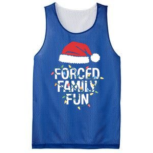 Forced Family Fun Sarcastic Christmas Funny Funny Gift Mesh Reversible Basketball Jersey Tank