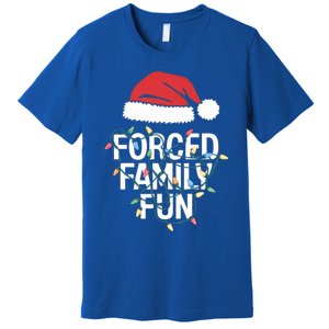 Forced Family Fun Sarcastic Christmas Funny Funny Gift Premium T-Shirt