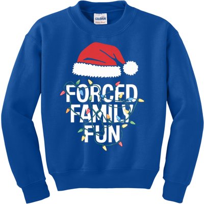 Forced Family Fun Sarcastic Christmas Funny Funny Gift Kids Sweatshirt