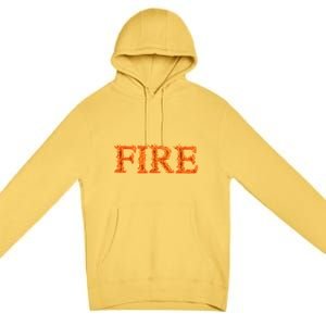 Fire Flame Premium Pullover Hoodie