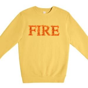 Fire Flame Premium Crewneck Sweatshirt