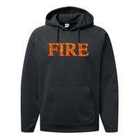 Fire Flame Performance Fleece Hoodie