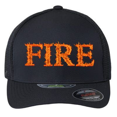 Fire Flame Flexfit Unipanel Trucker Cap