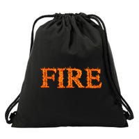 Fire Flame Drawstring Bag