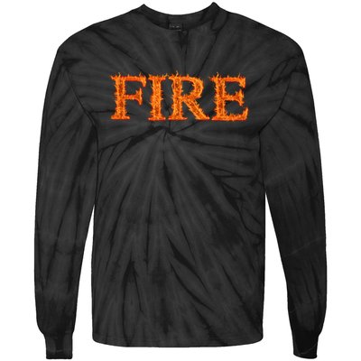 Fire Flame Tie-Dye Long Sleeve Shirt