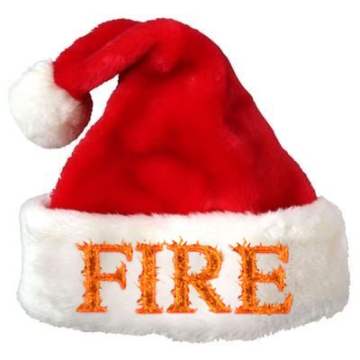 Fire Flame Premium Christmas Santa Hat