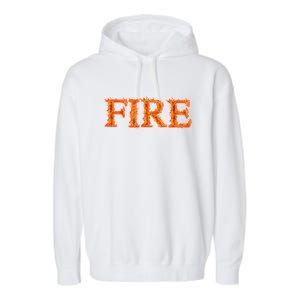 Fire Flame Garment-Dyed Fleece Hoodie