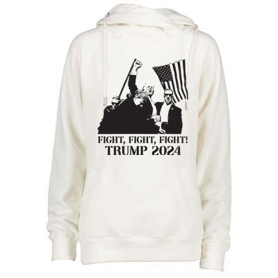 Fight Fight Fight Trump 2024 Pennsylvania Rally Patriot Womens Funnel Neck Pullover Hood