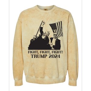 Fight Fight Fight Trump 2024 Pennsylvania Rally Patriot Colorblast Crewneck Sweatshirt