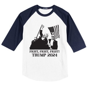 Fight Fight Fight Trump 2024 Pennsylvania Rally Patriot Baseball Sleeve Shirt