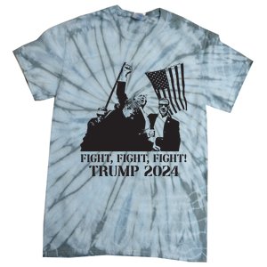 Fight Fight Fight Trump 2024 Pennsylvania Rally Patriot Tie-Dye T-Shirt