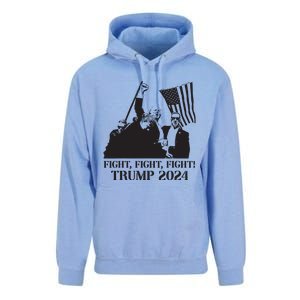 Fight Fight Fight Trump 2024 Pennsylvania Rally Patriot Unisex Surf Hoodie