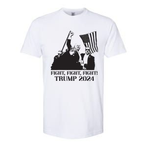 Fight Fight Fight Trump 2024 Pennsylvania Rally Patriot Softstyle CVC T-Shirt