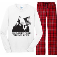 Fight Fight Fight Trump 2024 Pennsylvania Rally Patriot Long Sleeve Pajama Set