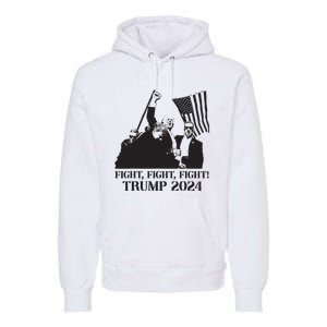 Fight Fight Fight Trump 2024 Pennsylvania Rally Patriot Premium Hoodie