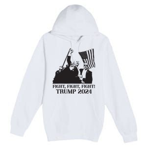 Fight Fight Fight Trump 2024 Pennsylvania Rally Patriot Premium Pullover Hoodie