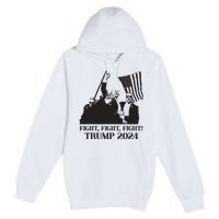 Fight Fight Fight Trump 2024 Pennsylvania Rally Patriot Premium Pullover Hoodie