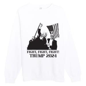 Fight Fight Fight Trump 2024 Pennsylvania Rally Patriot Premium Crewneck Sweatshirt