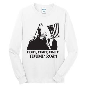 Fight Fight Fight Trump 2024 Pennsylvania Rally Patriot Tall Long Sleeve T-Shirt