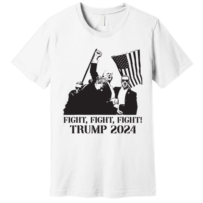 Fight Fight Fight Trump 2024 Pennsylvania Rally Patriot Premium T-Shirt