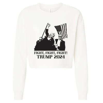 Fight Fight Fight Trump 2024 Pennsylvania Rally Patriot Cropped Pullover Crew