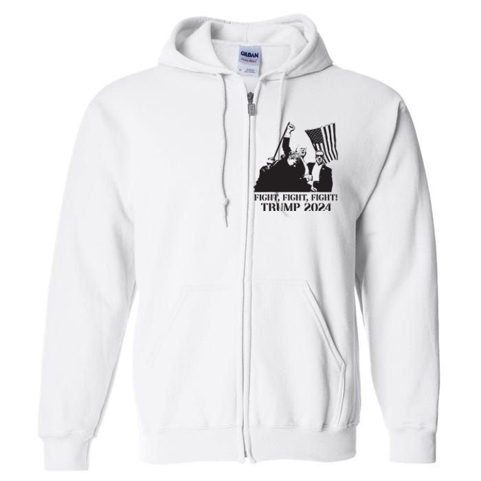 Fight Fight Fight Trump 2024 Pennsylvania Rally Patriot Full Zip Hoodie