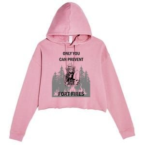 Fort Fires Crop Fleece Hoodie